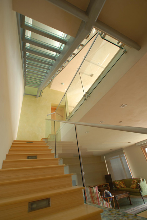 glass stairway