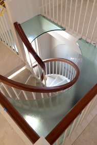 glass floor on Spiral Stair